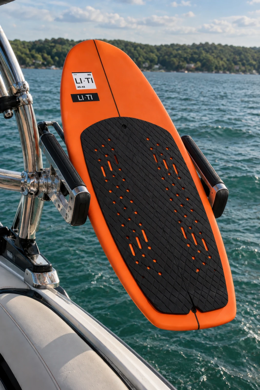 LI·TI board on a boat rack