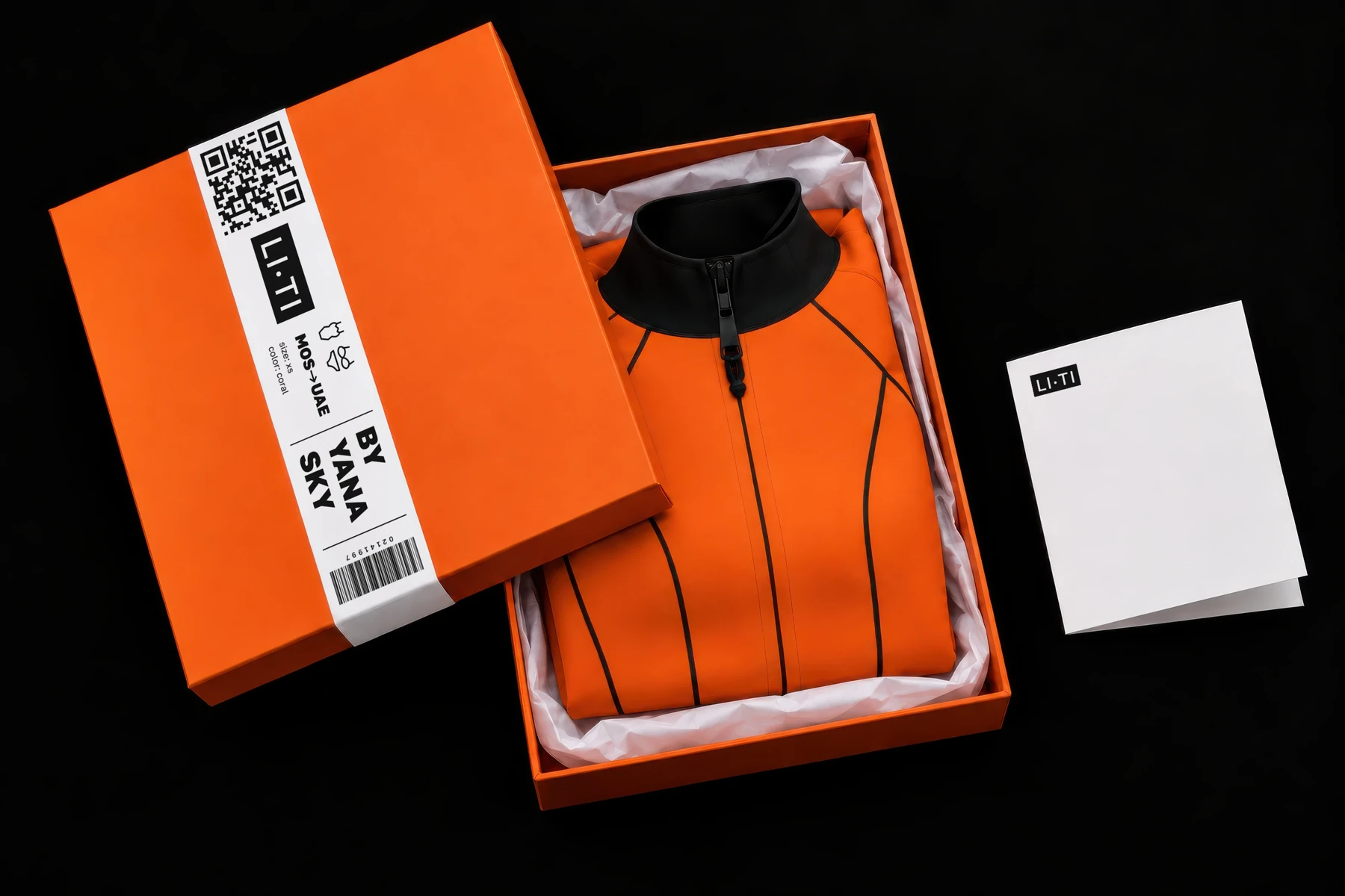 Orange box with the shorty inside