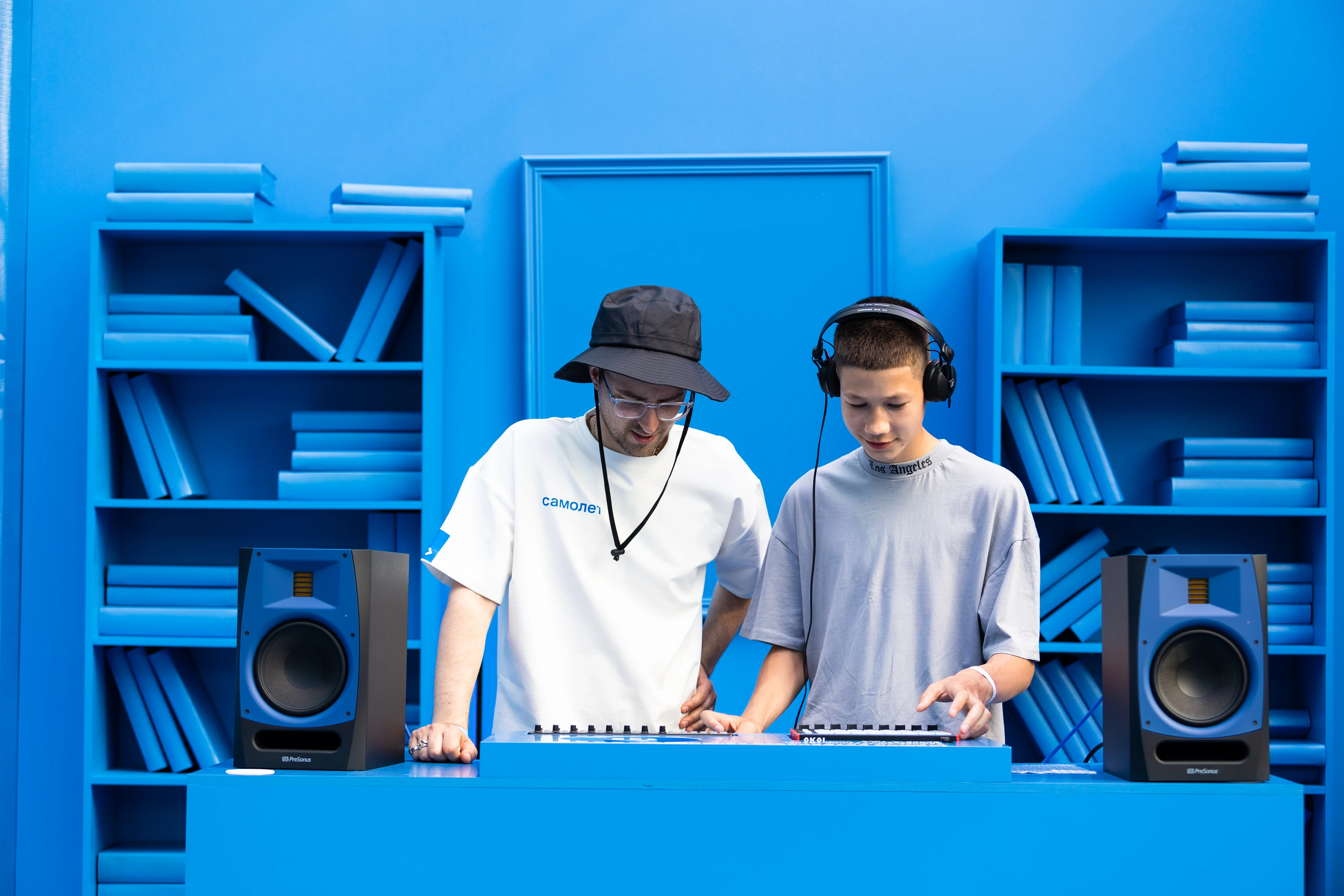DJ booth in the blue room