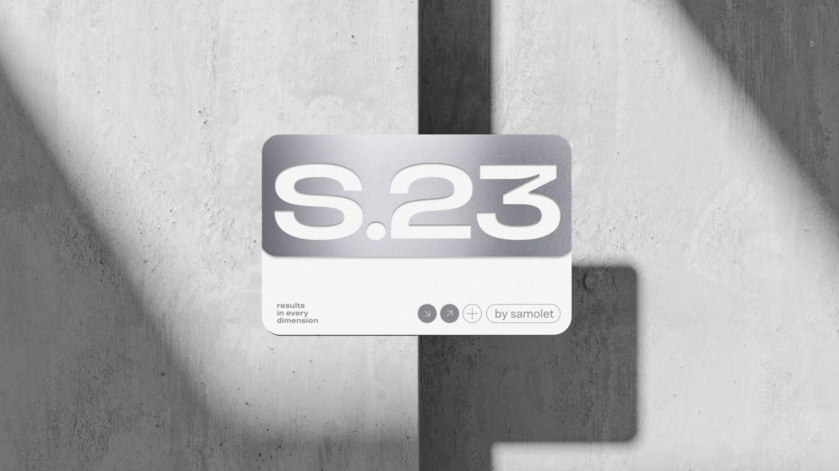 S.23 sign plate on a concrete wall