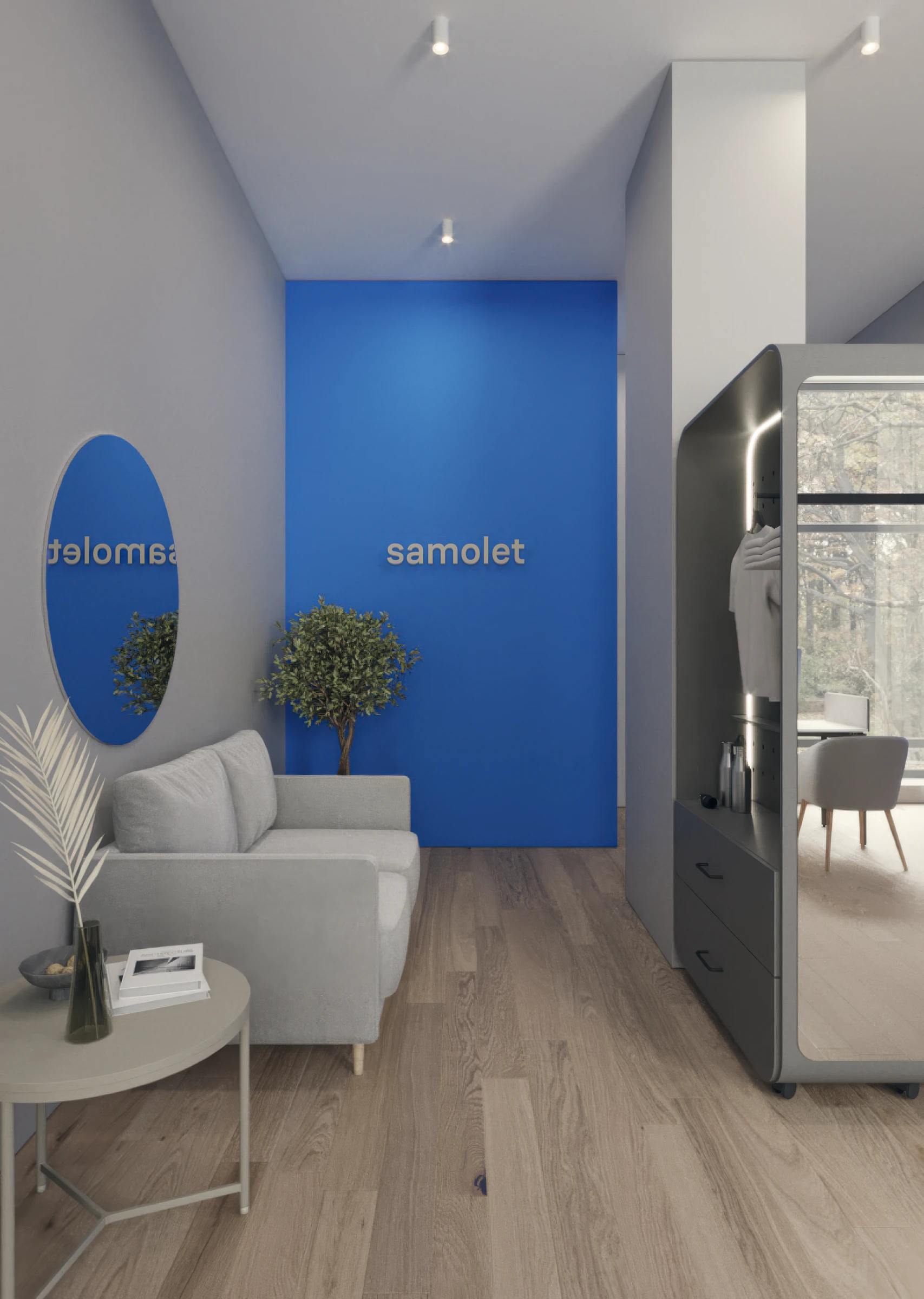 Sales office interior: lounge