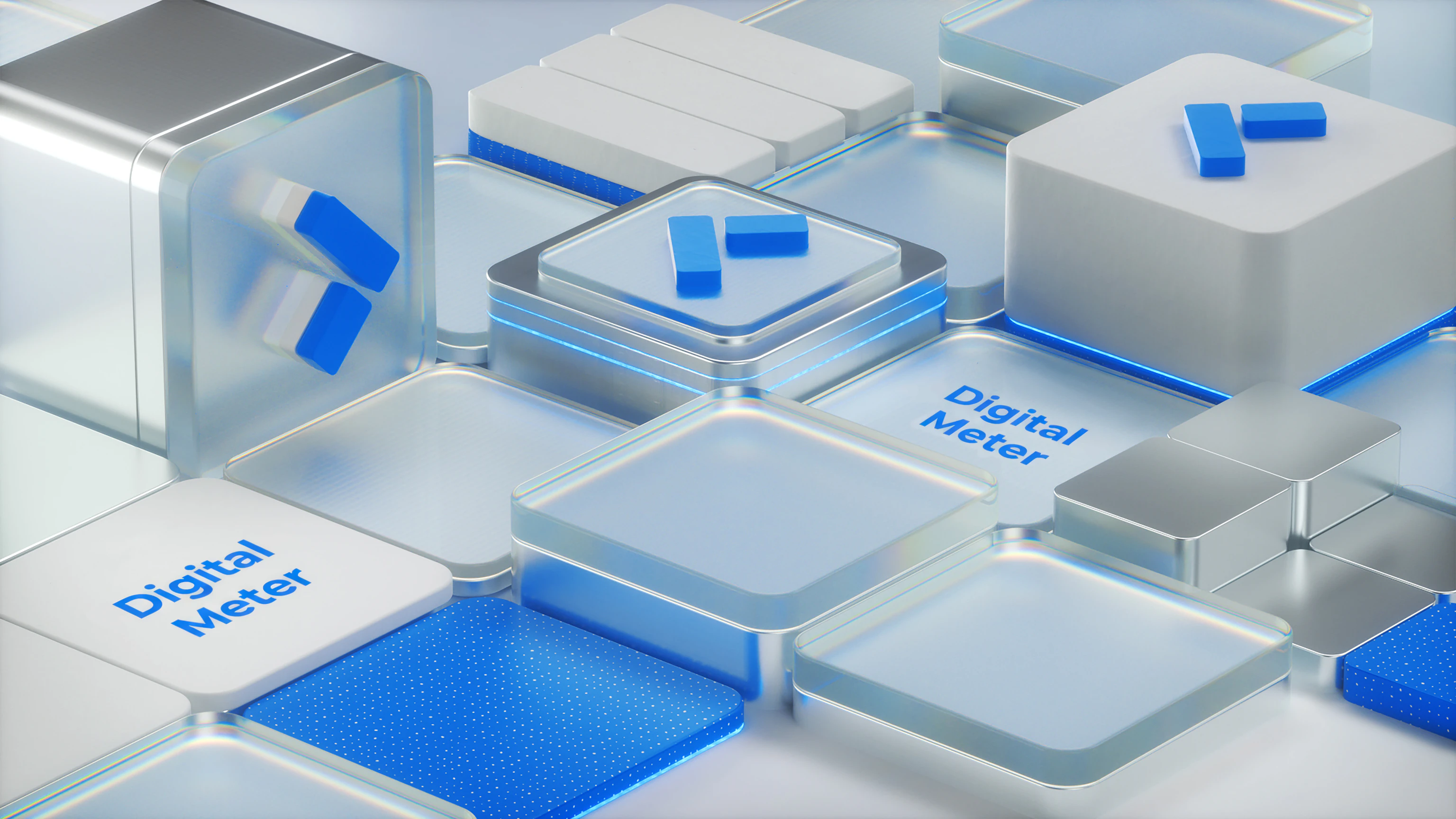 Digital Meter: glass tiles with the Samolet mark