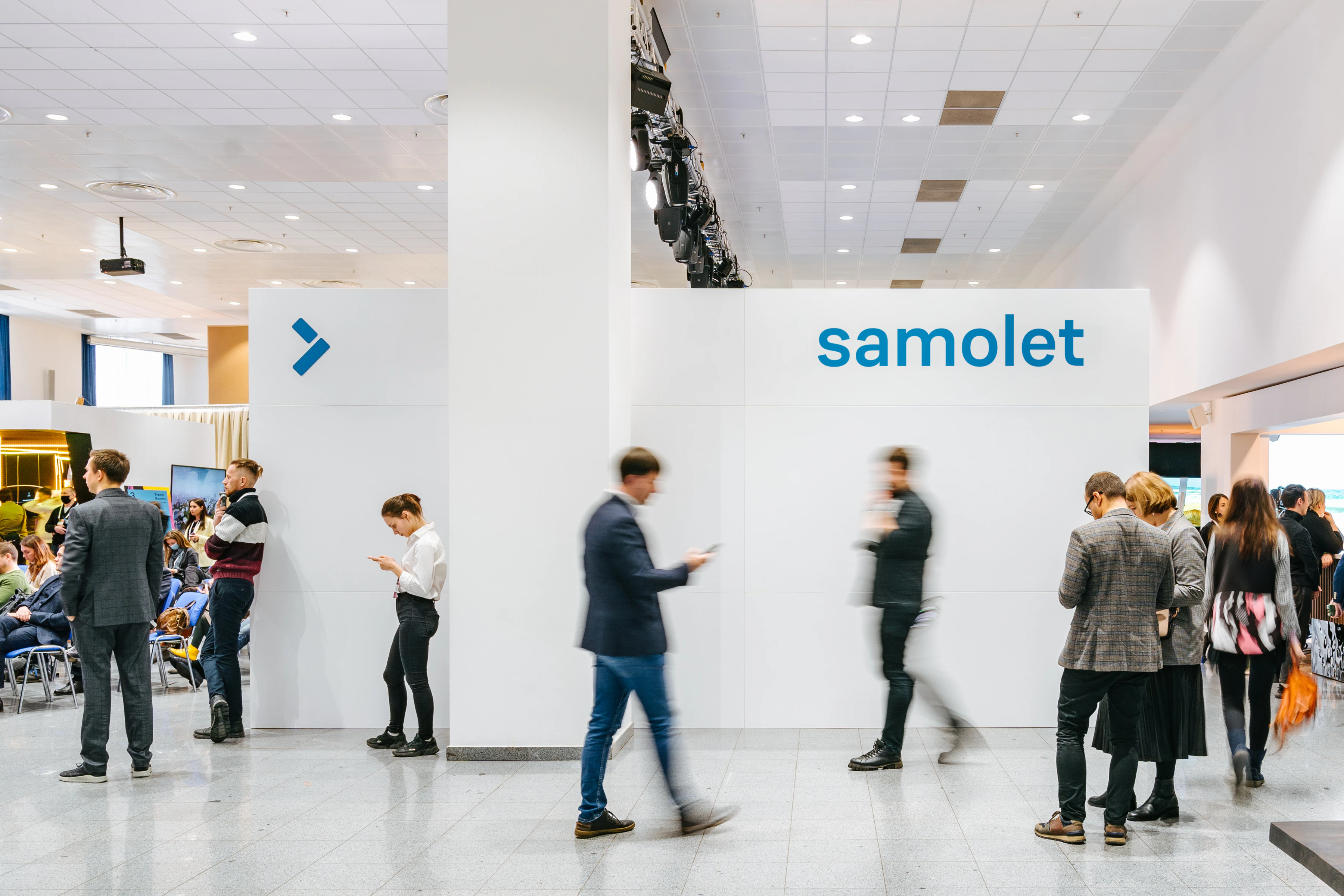 Samolet stand at an event