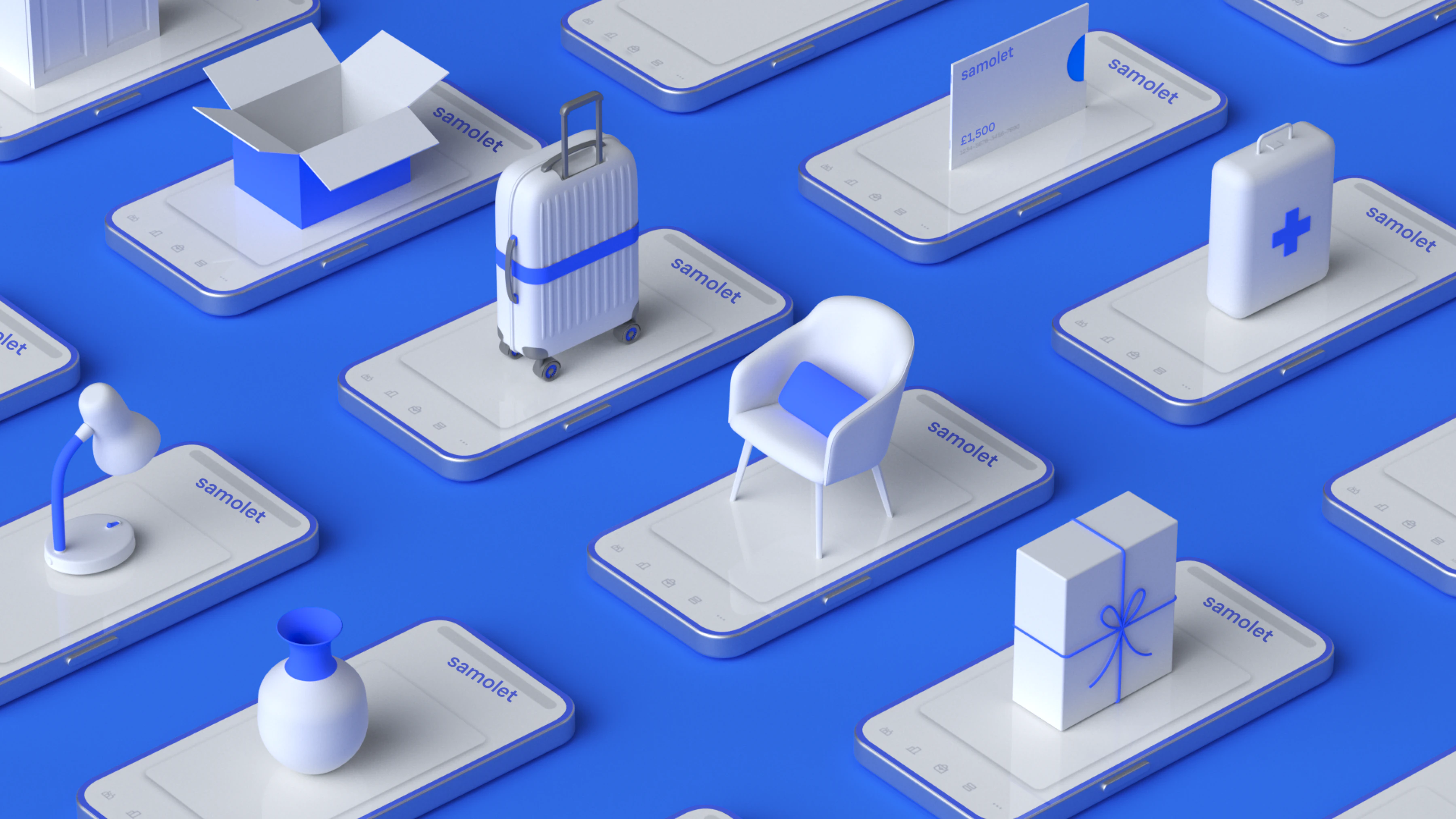 3D objects standing on phones