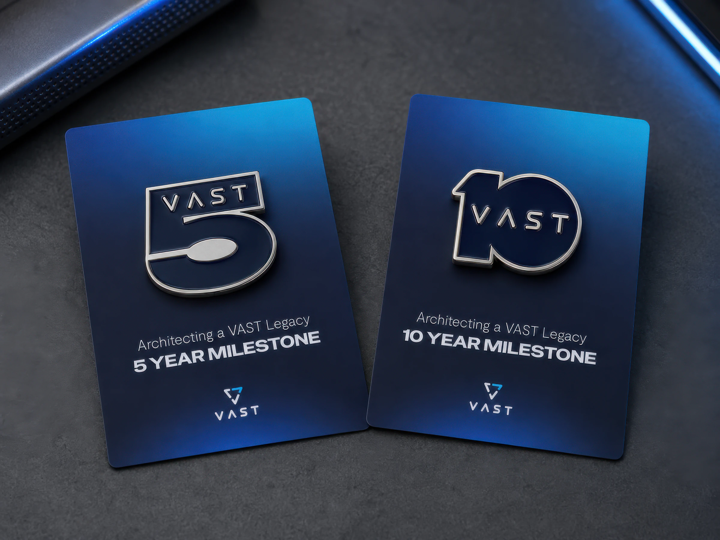 Five- and ten-year milestone pins