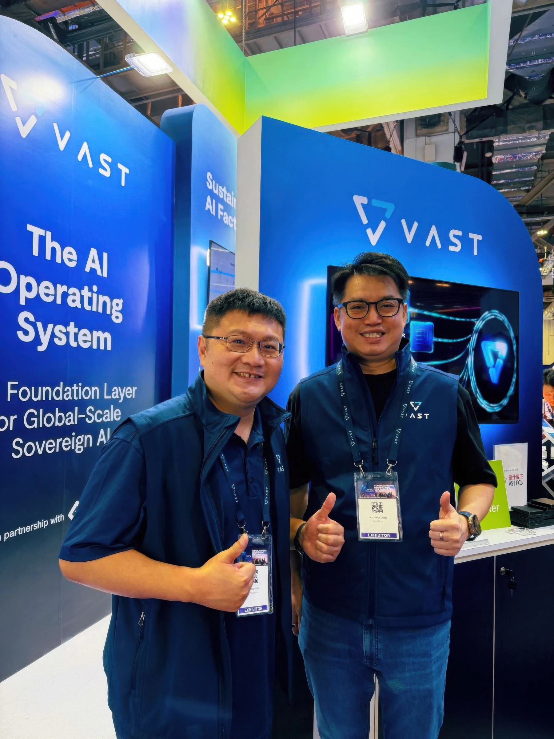 VAST booth hosts