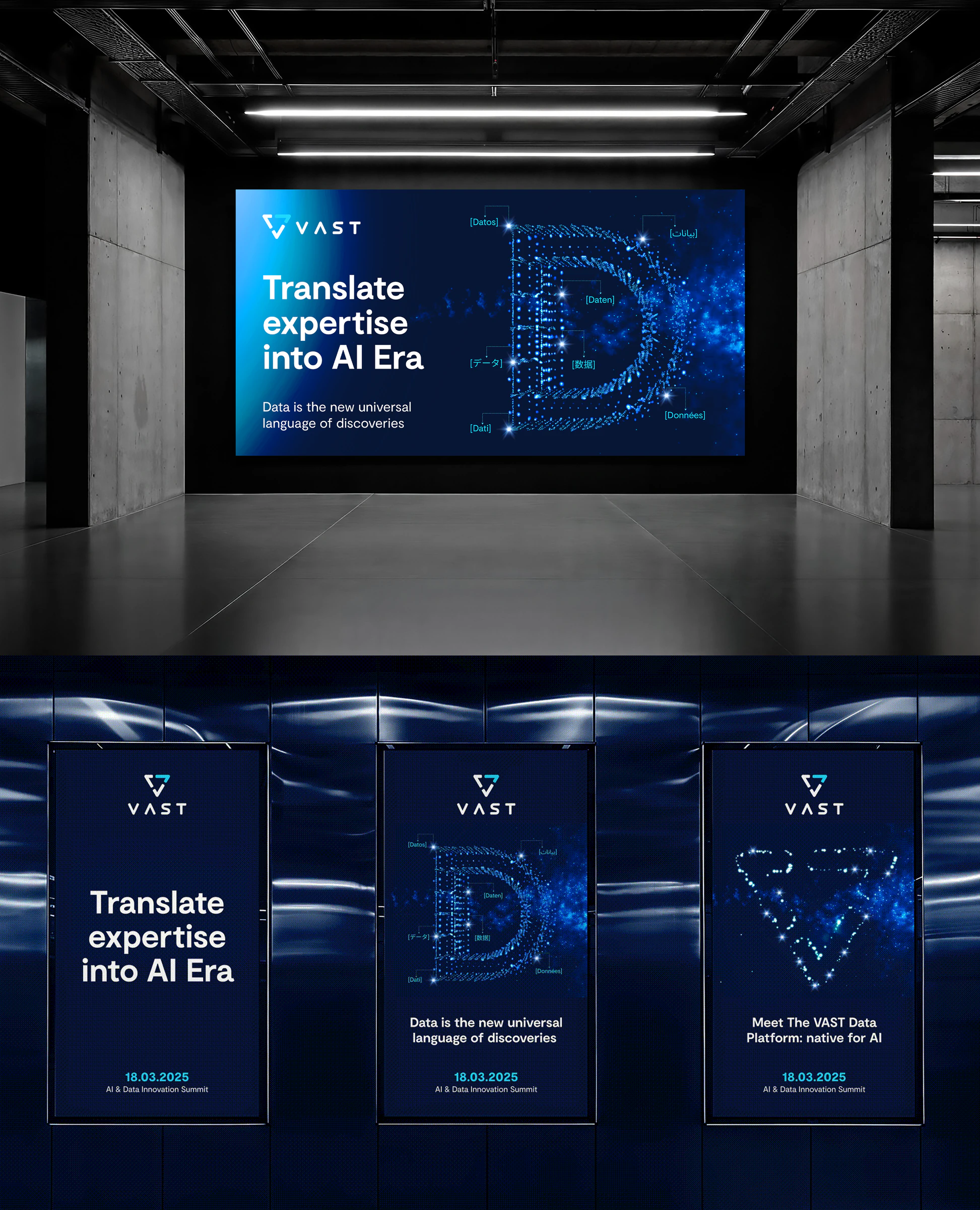 Berlin summit screens and posters