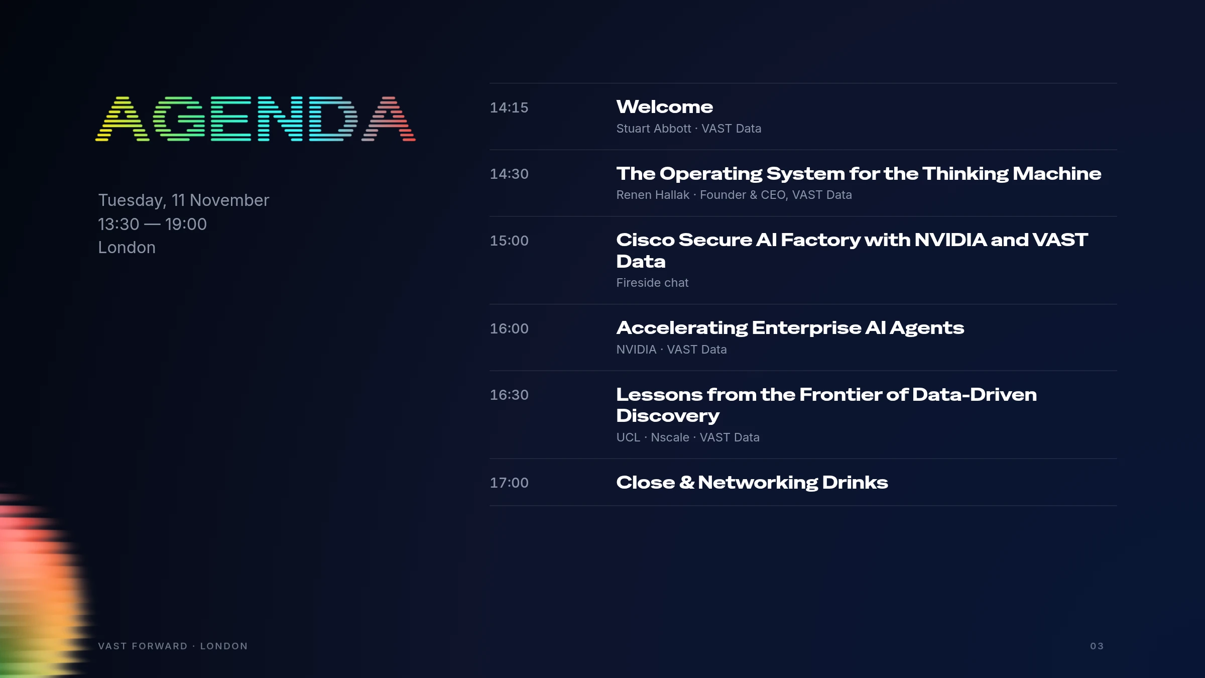 Agenda slide