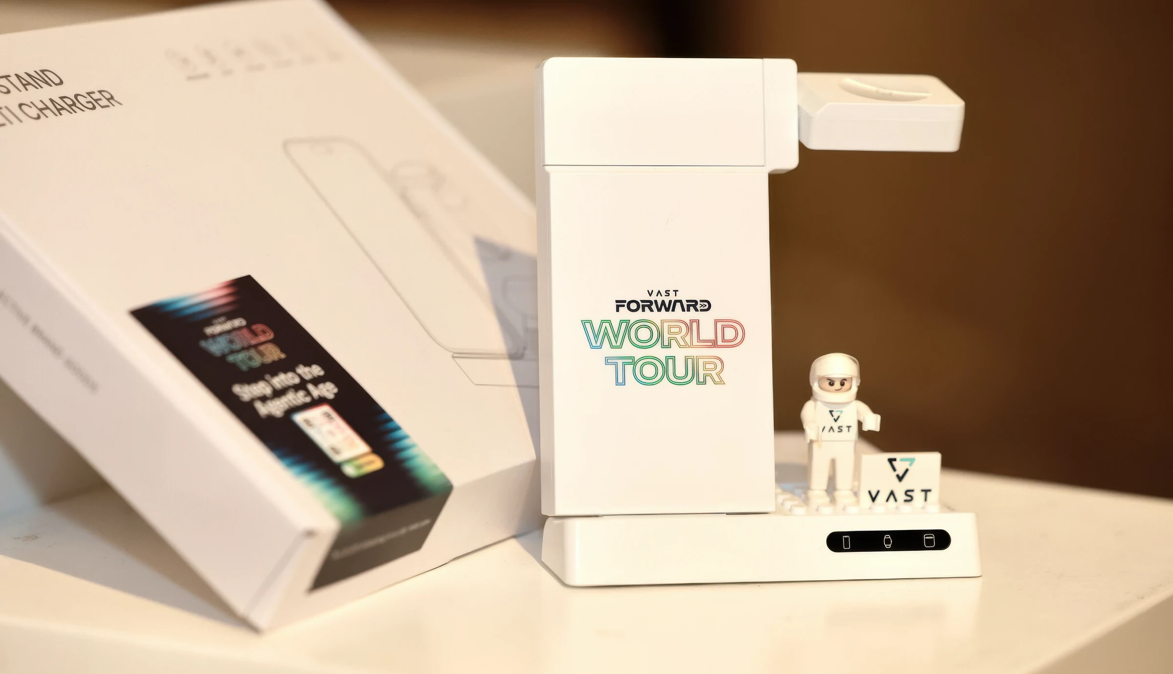 Branded wireless charger with the VASTronaut
