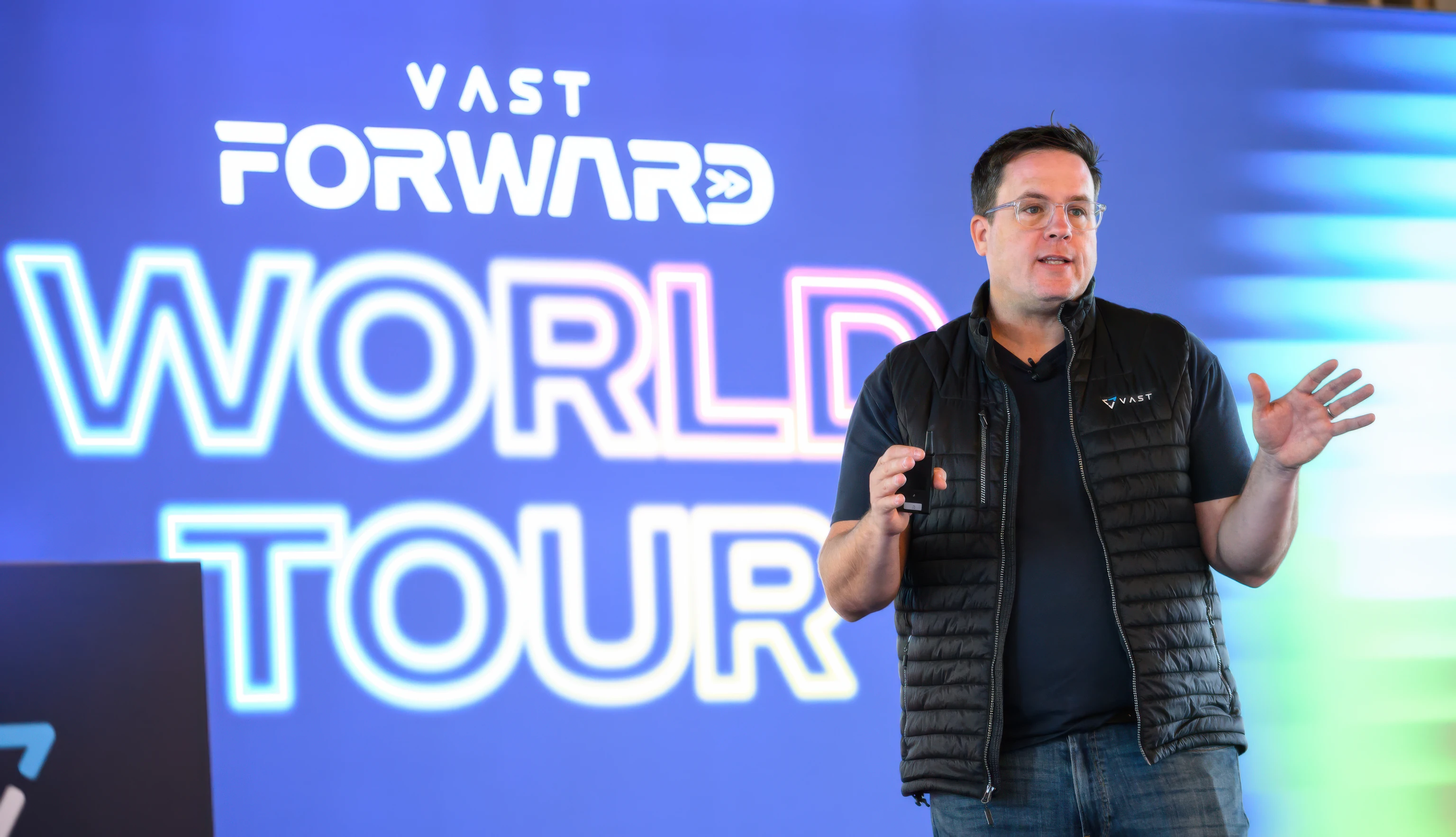 Keynote on the World Tour stage