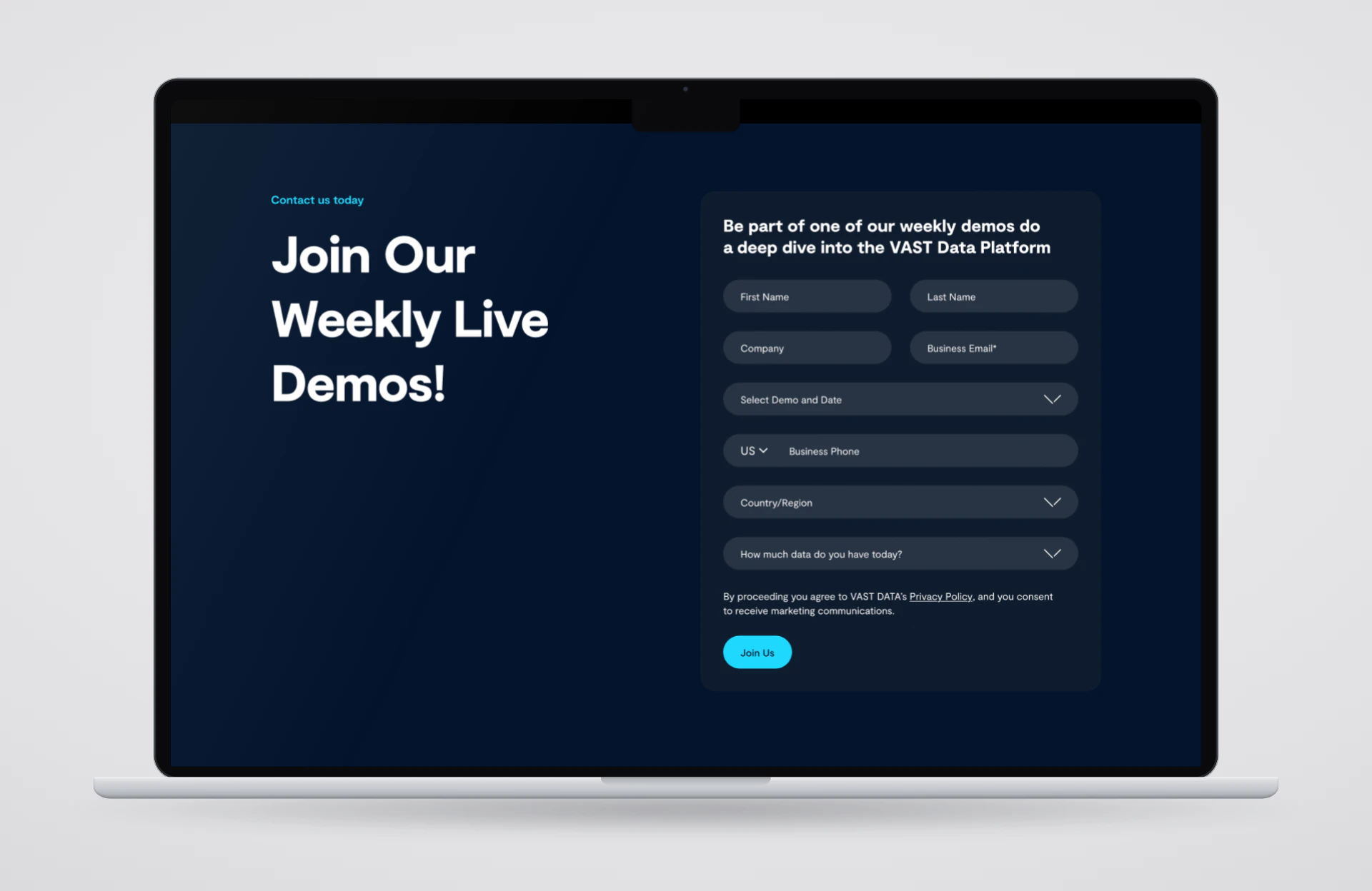 Demo Center request form